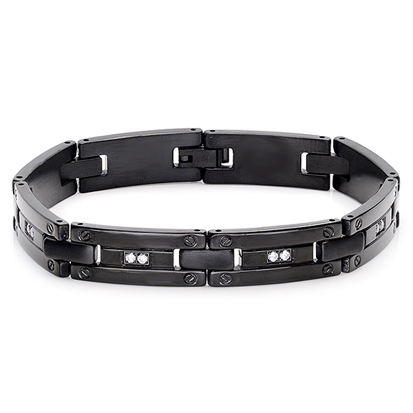 Picture of  Stainless Steel Ip Bracelet- Black