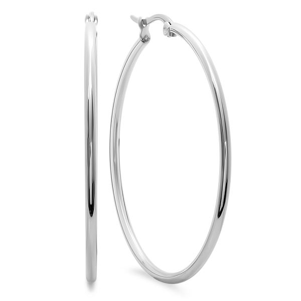 Picture of  Stainless Steel 40 Mm Hoop Earrings