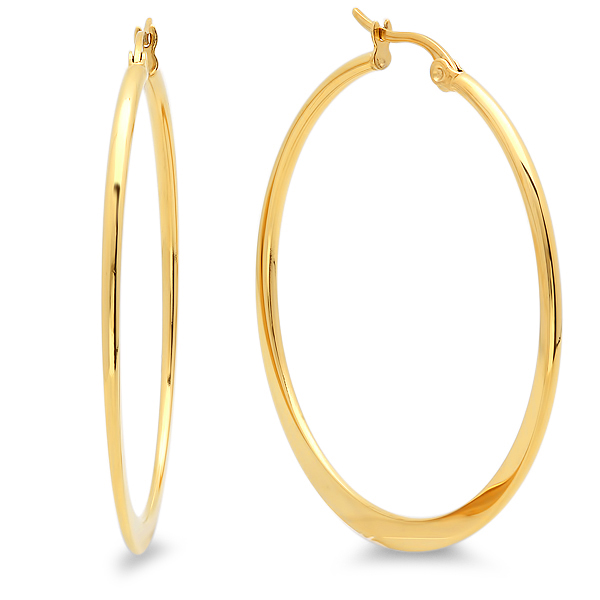Picture of  18K Gold Plated 40 Mm Hoop Earrings