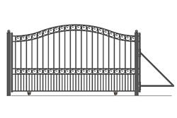DG12PARSSL-APE Paris Style Slide Steel Driveway Gate 12 x 6.25 Ft.