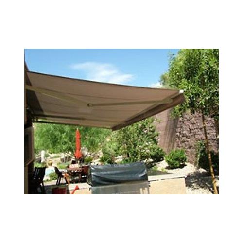 12 X 10 Feet Retractable Home Patio Canopy Awning Sand -  ALEKO, AW12X10SAND31-UNB