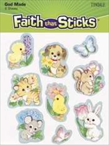 Sticker Animals & Flowers 6 Sheets Faith That Sticks