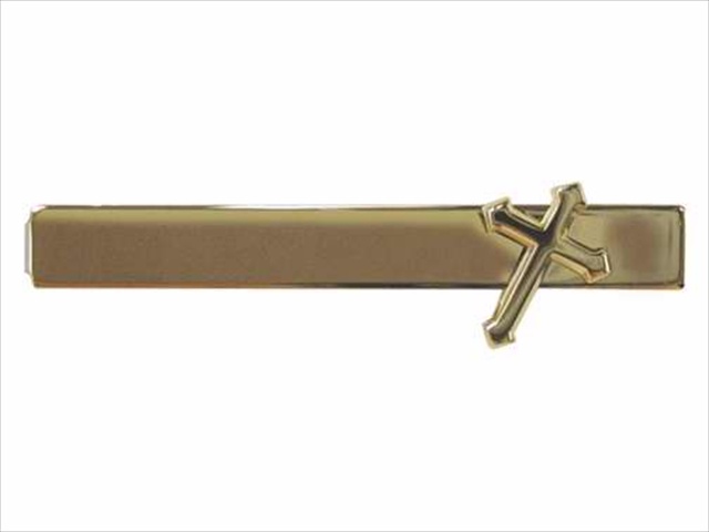 49838 Tie Bar Cross With Gift Box Gold