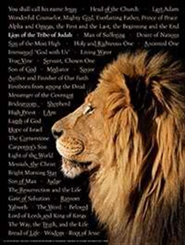 Chart Names Of Christ Laminated