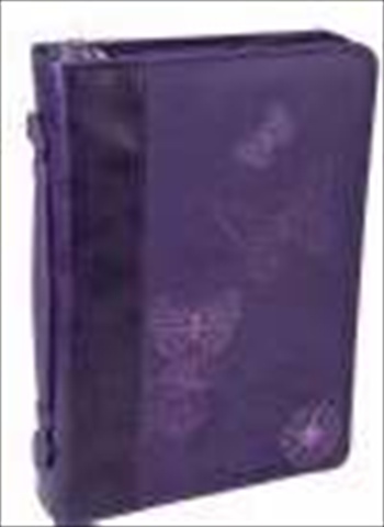 Picture of Christian Art Gifts 364579 Bi Cover Butterflies Trendy Luxleather Large Purple