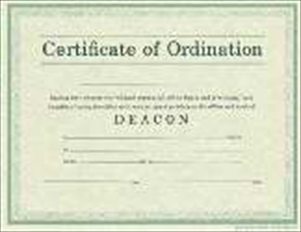Certif Ordination Deacon