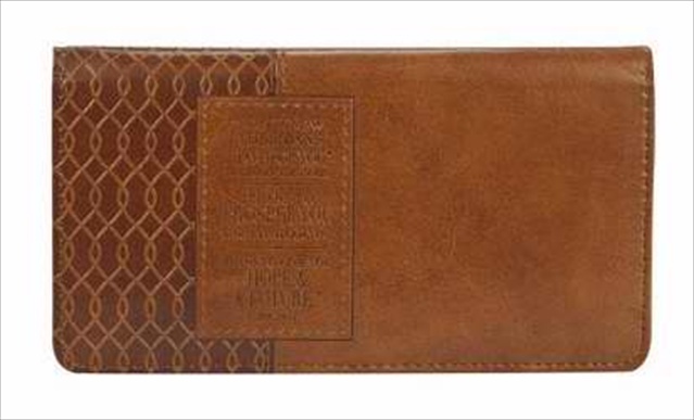 Picture of Christian Art Gifts 367068 Checkbook Cover For I Know The Plans Tan Twirl