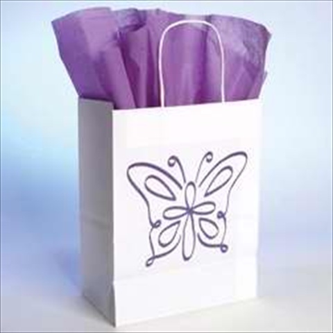 Picture of Bob Siemon Designs 58069 Gift Bag Butterfly With Tissue Small White