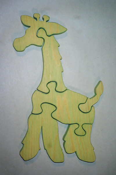 Picture of THE PUZZLE-MAN TOYS W-1128 Wooden Educational Jig Saw Puzzle - Giraffe