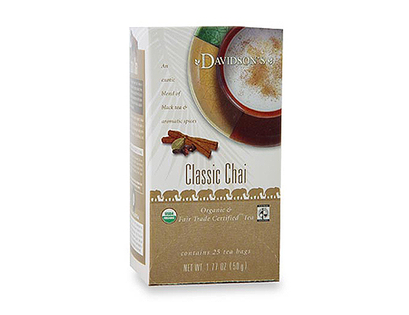 Davidson Organic Tea  Classic Chai Tea- Box of 25 Tea Bags