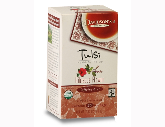 Picture of Davidson Organic Tea 2556 Tulsi Hibiscus Flower Tea- Box of 25 Tea Bags