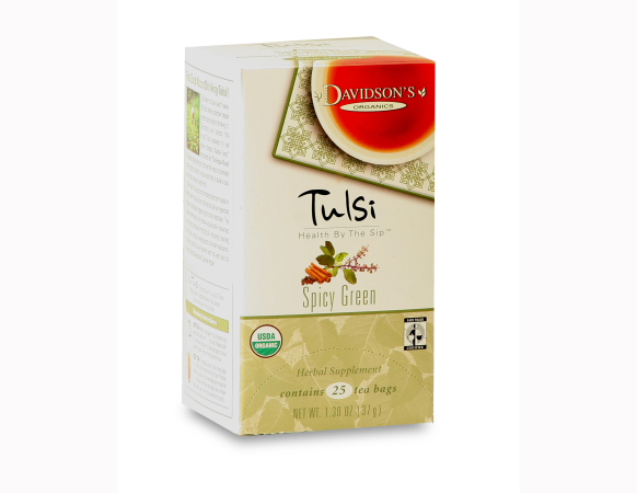 Picture of Davidson Organic Tea 2555 Tulsi Spicy Green Tea- Box of 25 Tea Bags