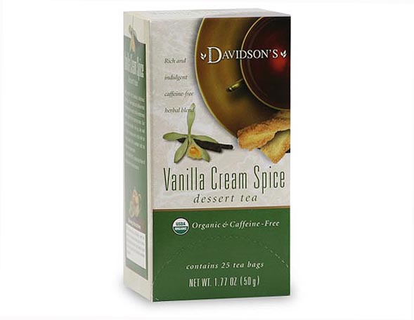 Picture of Davidson Organic Tea 2591 Vanilla Cream Spice Tea- Box of 25 Tea Bags
