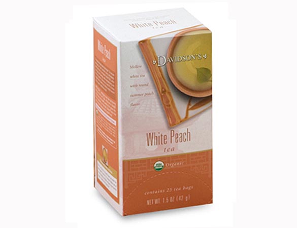 Picture of Davidson Organic Tea 2548 White Peach Tea- Box of 25 Tea Bags