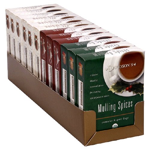 Davidson Organic Tea  Assorted Christmas Teas Tea, Box of 8