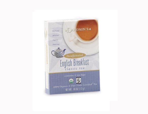 Davidson Organic Tea 2121 Decaffeinated English Breakfast Tea- Box of 8