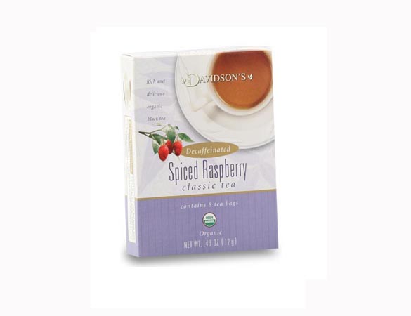 Davidson Organic Tea 2120 Decaffeinated Spiced Raspberry Tea- Box of 8