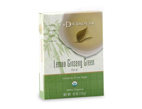 Picture of Davidson Organic Tea 2237 Lemon Ginseng Green Tea- Box of 8