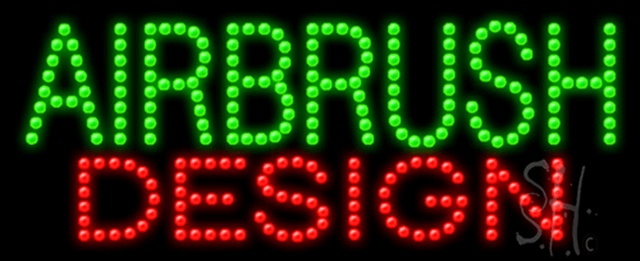 Picture of Everything Neon L100-0006 Airbrush Design Animated LED Sign 11&quot; Tall x 27&quot; Wide x 1&quot; Deep