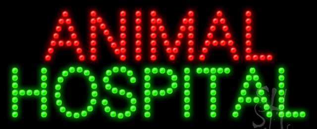 Picture of Everything Neon L100-0009 Animal Hospital Animated LED Sign 11&quot; Tall x 27&quot; Wide x 1&quot; Deep