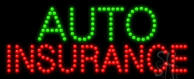 Picture of Everything Neon L100-0012 Auto Insurance Animated LED Sign 11&quot; Tall x 27&quot; Wide x 1&quot; Deep