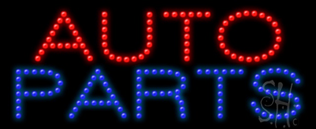 Picture of Everything Neon L100-0013 Auto Parts Animated LED Sign 11&quot; Tall x 27&quot; Wide x 1&quot; Deep