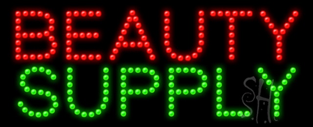 Picture of Everything Neon L100-0021 Beauty Supply Animated LED Sign 11&quot; Tall x 27&quot; Wide x 1&quot; Deep