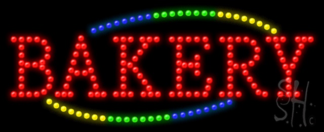 Everything Neon L100-0718 Bakery Animated LED Sign 11" Tall x 27" Wide x 1" Deep