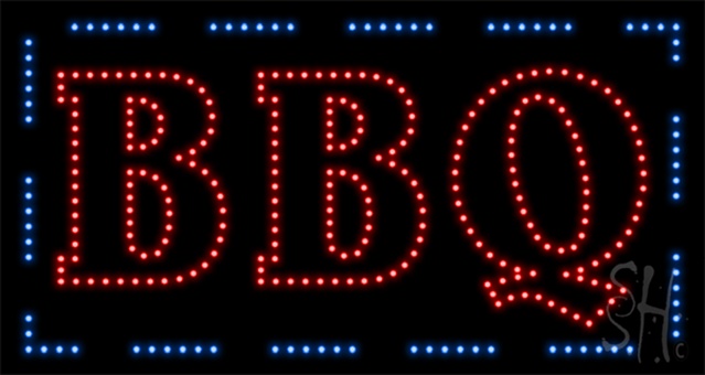 Everything Neon L100-1035 BBQ Animated LED Sign 17" Tall x 32" Wide x 1" Deep
