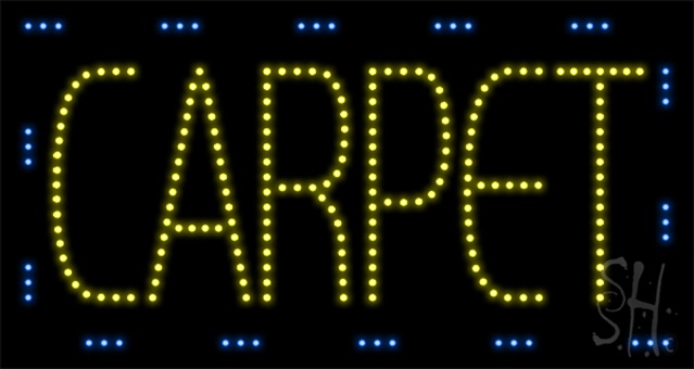 Everything Neon L100-1043 Carpet Animated LED Sign 17" Tall x 32" Wide x 1" Deep