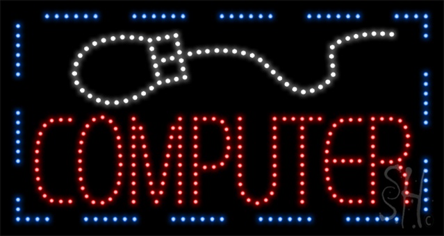 Everything Neon L100-1050 Computer Animated LED Sign 17" Tall x 32" Wide x 1" Deep