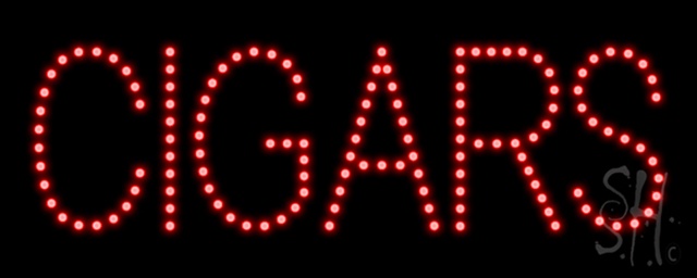Everything Neon L100-1195 Cigars LED Sign 8" Tall x 20" Wide x 1" Deep