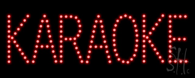 Everything Neon Karaoke LED Sign 8" Tall x 20" Wide x 1" Deep