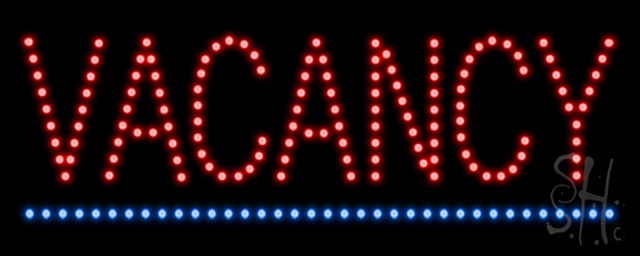 Everything Neon L100-1342 Vacancy LED Sign 8" Tall x 20" Wide x 1" Deep