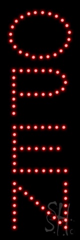 Everything Neon L100-1428 Open LED Sign 21" Tall x 7" Wide x 1" Deep