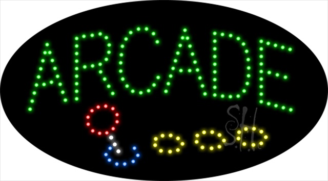 Everything Neon L100-1572 Arcade Animated LED Sign 15" Tall x 27" Wide x 1" Deep -  The Sign Store