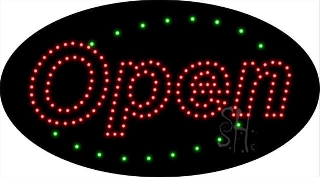 Everything Neon L100-1599 Open Animated LED Sign 15" Tall x 27" Wide