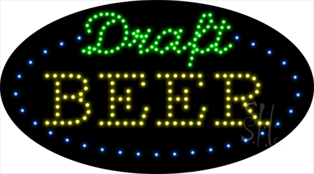Everything Neon L100-1999 Draft Beer Animated LED Sign 15" Tall x 27" Wide x 1" Deep