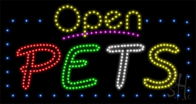 Everything Neon L100-2327 Pets Animated LED Sign 17" Tall x 32" Wide x 1" Deep