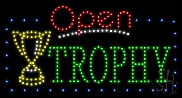 Everything Neon L100-2365 Trophy Animated LED Sign 17" Tall x 32" Wide x 1" Deep