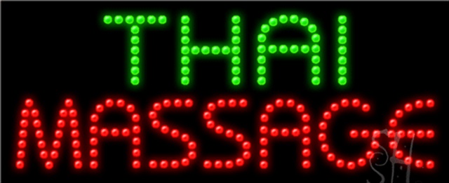 Everything Neon L102-0056 Thai Massage LED Sign 11" Tall x 27" Wide x 1" Deep