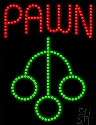 Everything Neon L102-0094 Pawn LED Sign 26" Tall x 20" Wide x 1" Deep