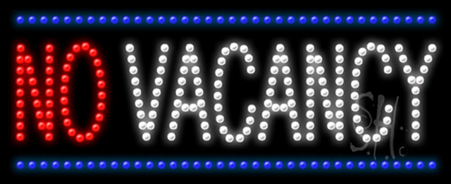 Everything Neon L100-0260 No Vacancy Animated LED Sign 11" Tall x 27" Wide x 1" Deep