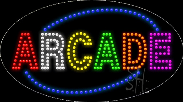 Everything Neon L102-0202 Arcade LED Sign 15" Tall x 27" Wide x 1" Deep -  The Sign Store