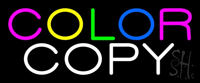 Sign Store N100-0044-clear Multi Colored Color Copy Clear Backing Neon Sign- 24 x 10 x 1 In.
