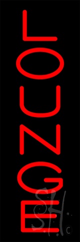 Sign Store N100-5525-clear Rectangular Red Lounge Clear Backing Neon Sign- 8 x 24 x 1 In.