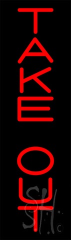 Sign Store N100-5661-clear Rectangular Take-Out Clear Backing Neon Sign- 8 x 27 x 1 In.