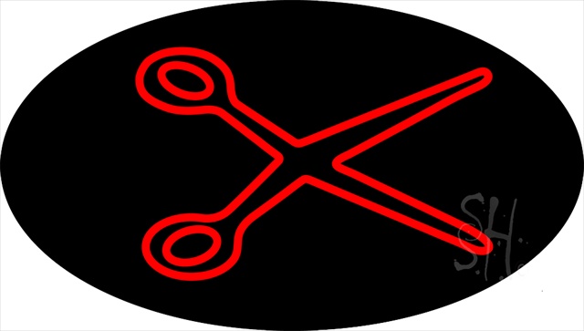 Sign Store N100-2038-clear Changing Scissors Animated Clear Backing Neon Sign- 30 x 17 x 1 In.
