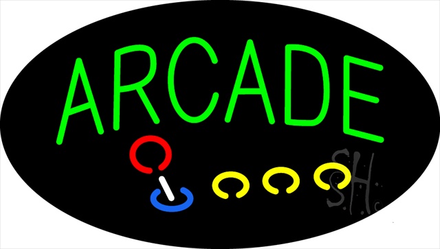 Everything Neon N100-2104 Arcade Flashing Neon Sign 17" Tall x 30" Wide x 3" Deep -  The Sign Store