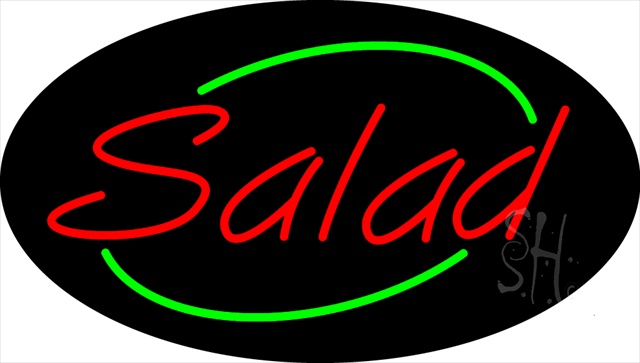 Everything Neon N100-2139 Oval Red Salad Animated Neon Sign 17" Tall x 30" Wide x 3" Deep -  The Sign Store